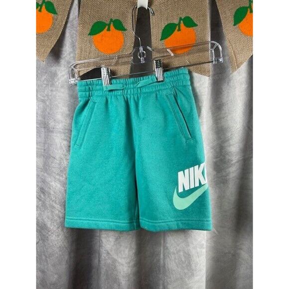 Nike Other - NIKE Size 6 Boys Teal Cotton Blend Stretch Waist Pocket Sweat Shorts